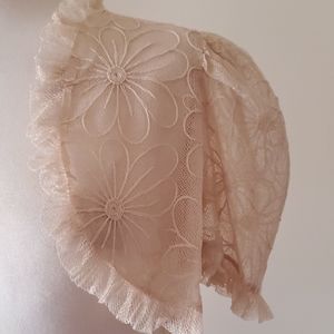 Vintage handmade see through open crop top